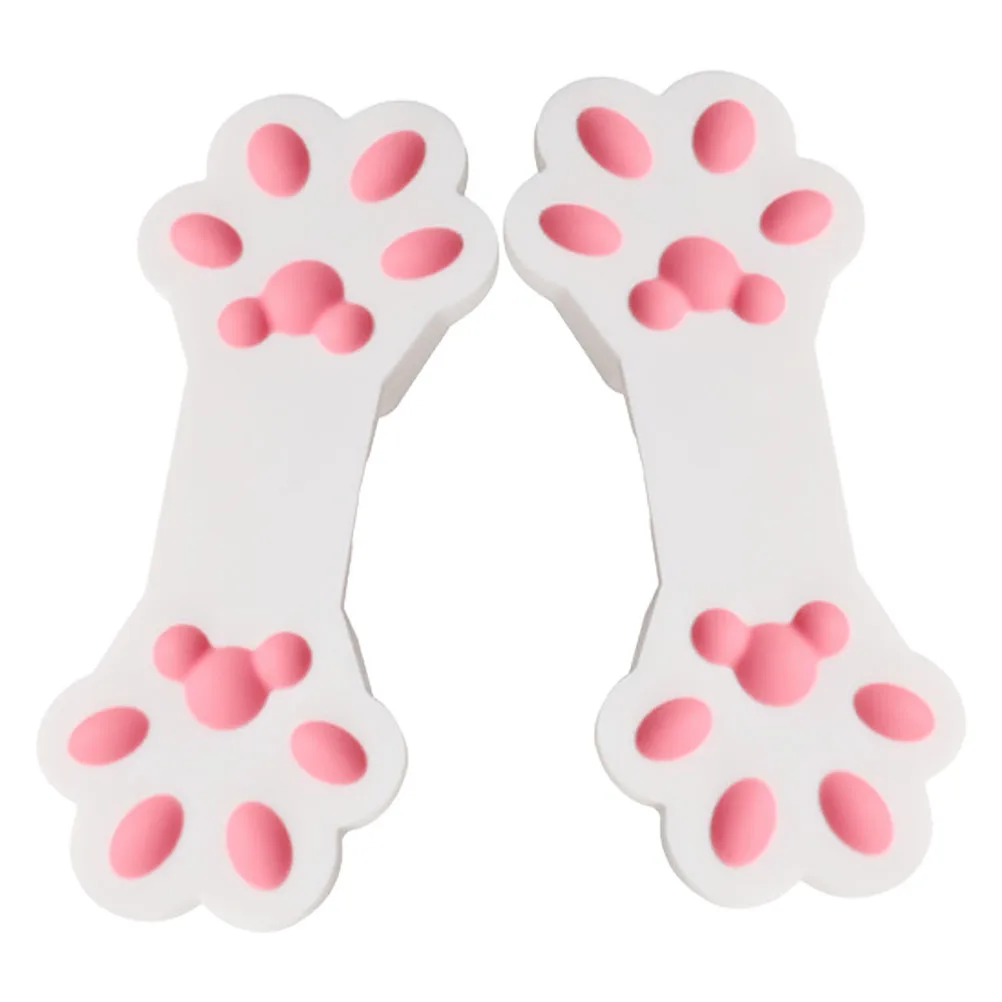 

2 Pcs Silicone Cat Claw Snack Clip Food Fresh-keeping Sealing Convenient Clips Toy Storage Bag Silica Gel