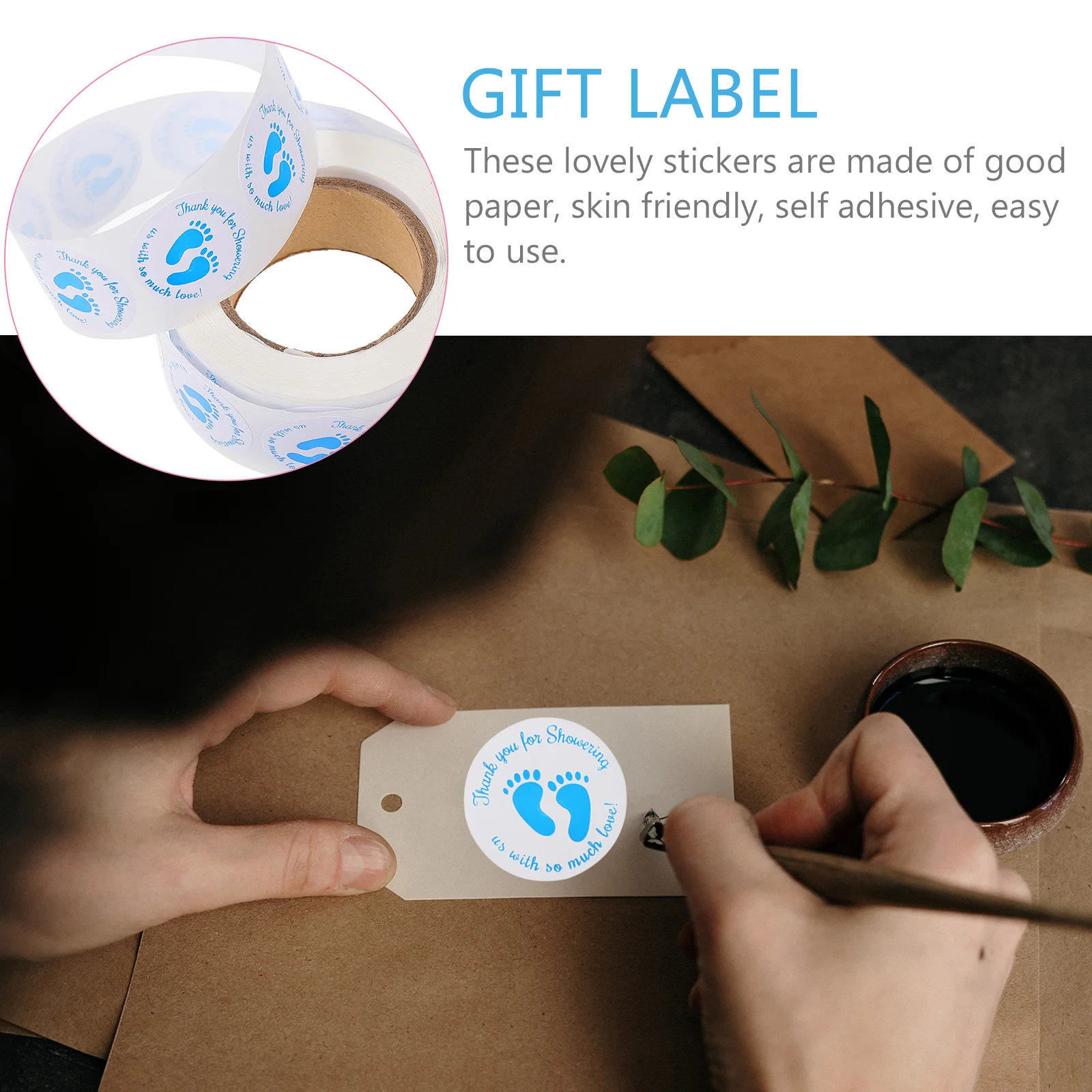 

1000pcs Baby Baptism Stickers Elegant Gift Decal Self Adhesive Party Decorations for Wrapping Envelopes Shower Bags for Baby