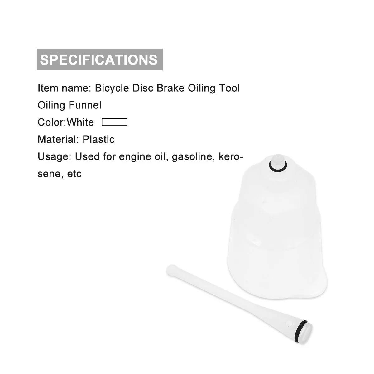 

Brake Oil Filling Funnel For Road Bike Repair Tool With Screw Interface Prevents Overflow Compact Design White