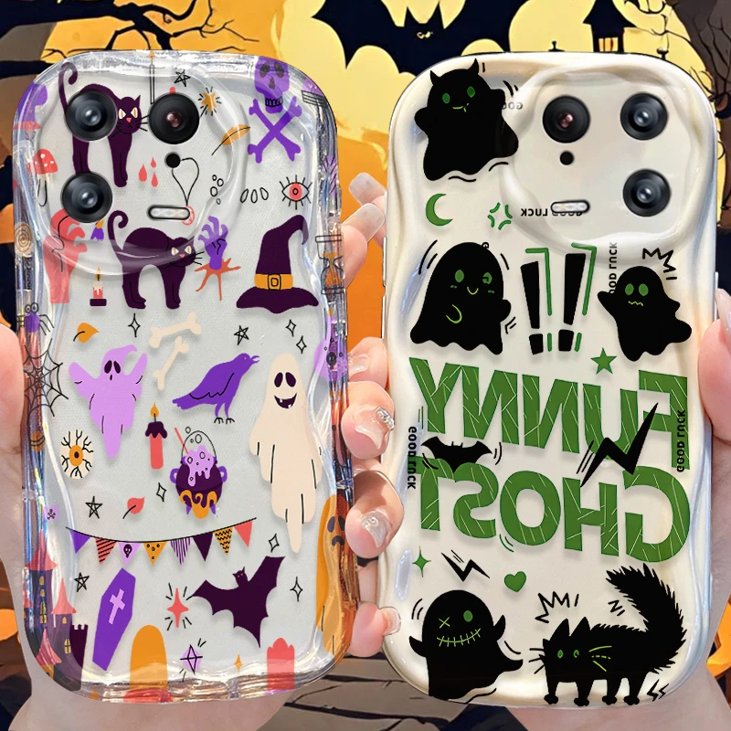 Halloween Wave Case for Xiaomi Mi 14 13 12 Pro 11 Lite 11i 5G POCO X6 X5 X4 X3 NFC GT F6 F5 F4 F3 M4 M3 Shockproof Back Cover