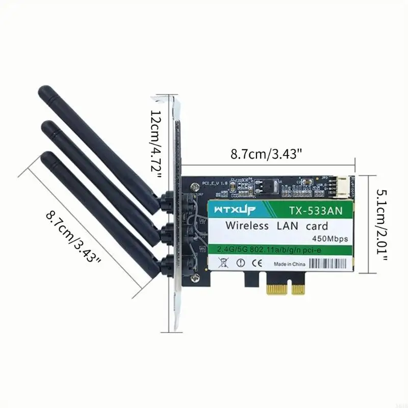 N84B TX-533AN 633AnHMW Dual Banda 450 MBPS Scheda rete wireless PCI-E Card 802.11n per convertitore adattatore desktop 6300