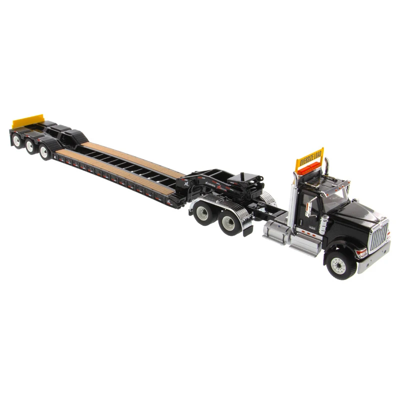 DM 1/50 International HX520 & XL 120 Low-Profile HDG Trailer 71017 Diecast Model Toys For Collection Gift