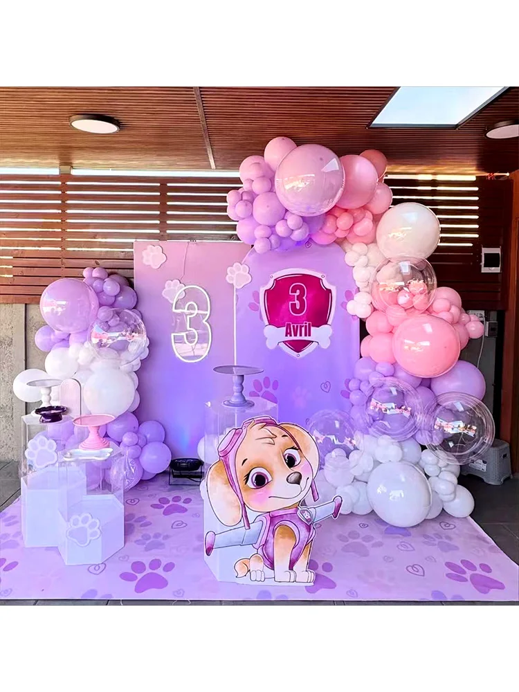 Kit de guirlande en arc à thème PAW Patrol, ballons en Latex, numéro PAW Patrol, décoration de fête d'anniversaire, réception-cadeau pour bébé, jouets cadeaux