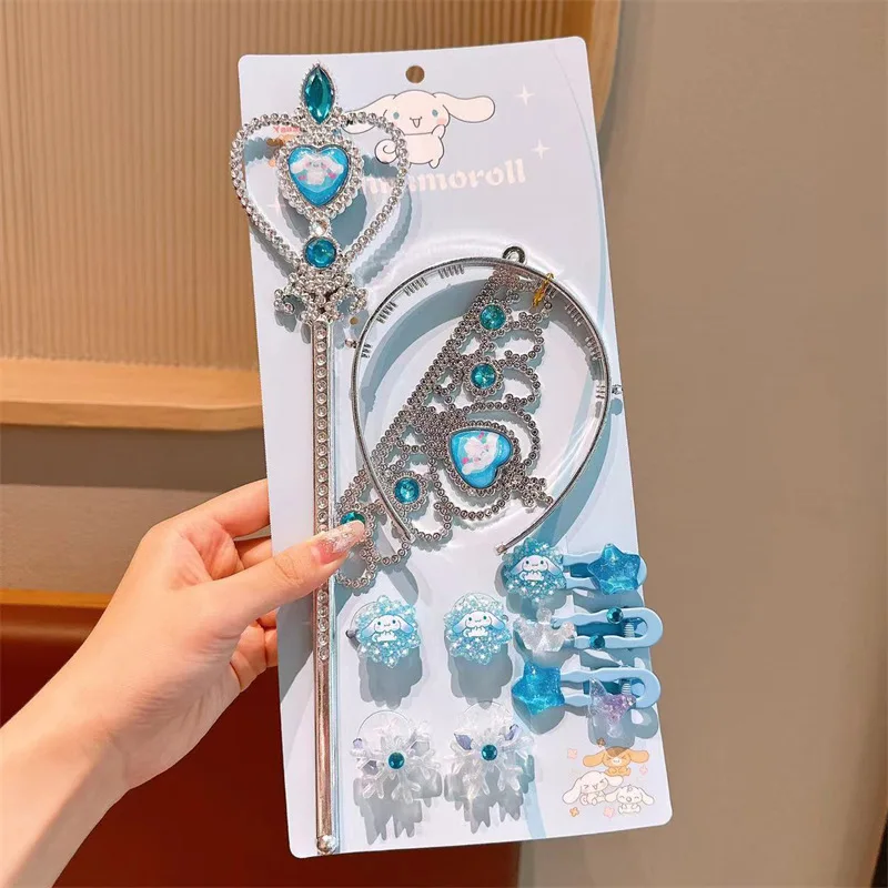 

for Melody Kuromi hairpins set headdress Sweet girl hair card bangs broken hairpins crown hair hoop hair accessories