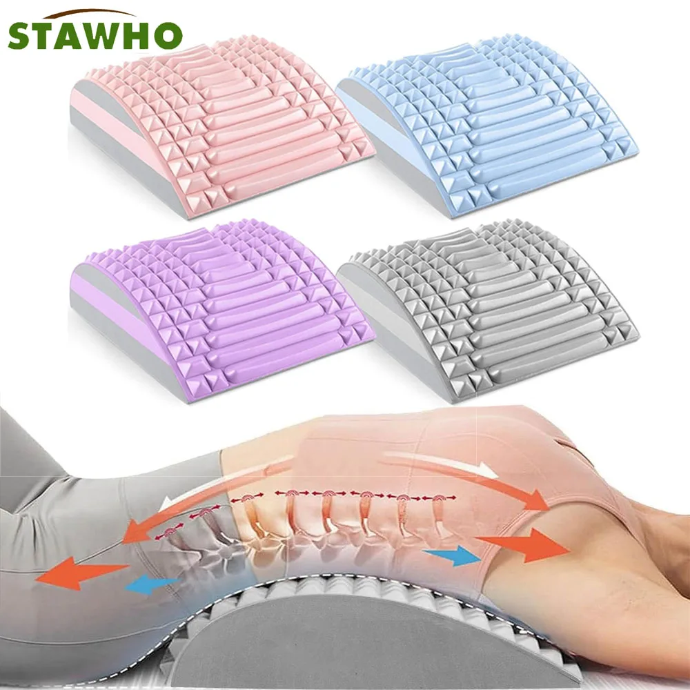 Back Stretcher Neck Waist Support For Herniated Disc Pain Relief Lumbar Spine Posture Corrector Cervical Traction Brace Pillow