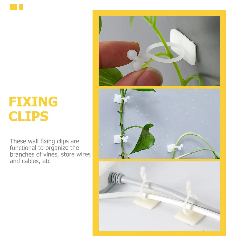 100 قطعة نبات ذاتي اللصق مقاطع الحائط الراتنج تسلق أصحاب النبات لحديقة الدفيئة داخلي في الهواء الطلق دعم الكرمة