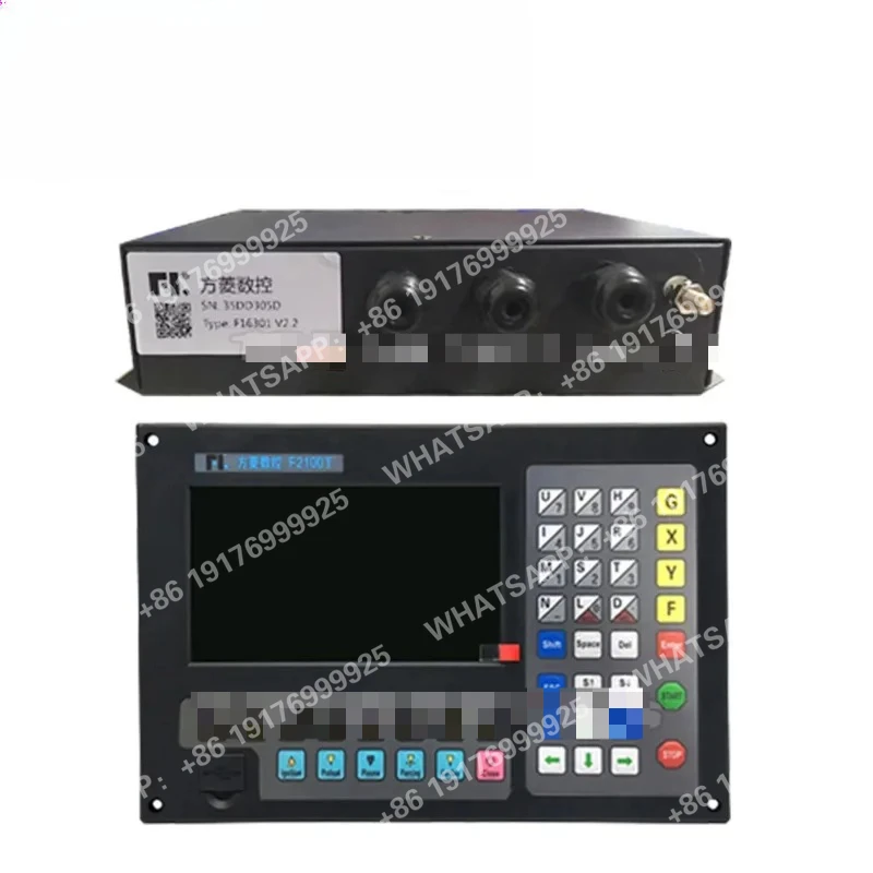Mais recente controlador de corte plano plasma f2100t v 5.0, máquina de corte de chama de plasma, sistema cnc de 2 eixos + divisor de tensão f16301
