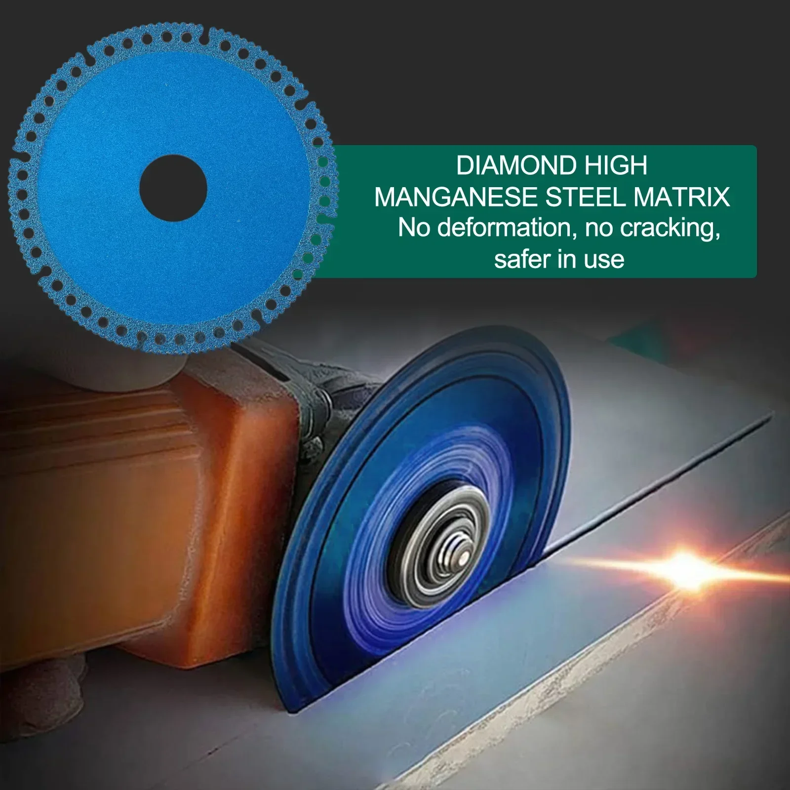 1Pc Diamond Saw Blade Brazed Cutting Disc 100*20mm For Steel Metal Stone Iron Rebar Aluminum Cutter Angle Grinder Tool Parts