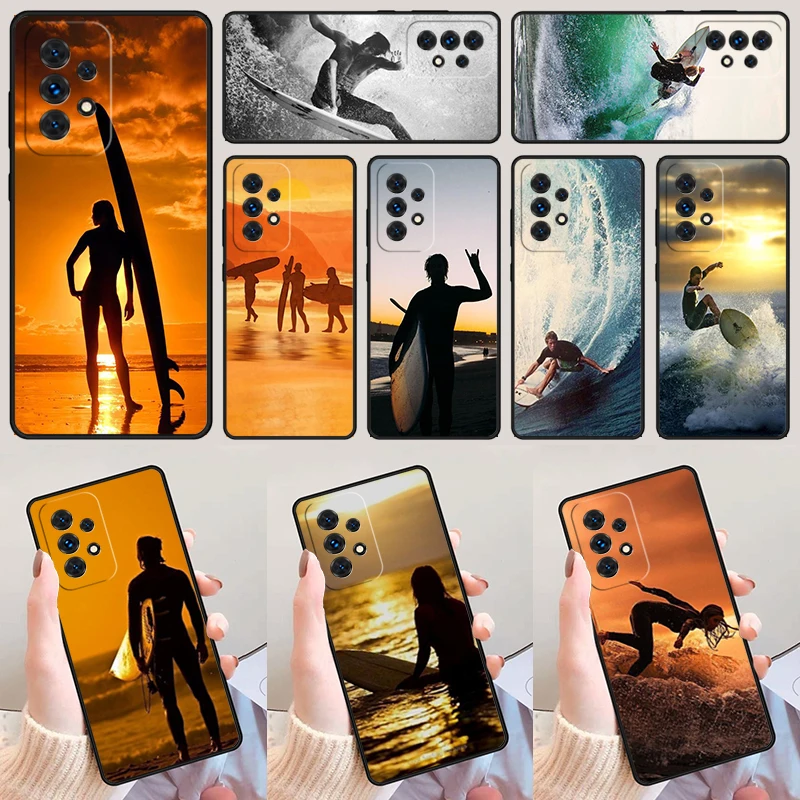 Surfer Surf Hang Loose Shak For Samsung A52 A72 A73 A20e A21S A50 A70 A11 A12 A42 A31 A40 A51 A71 A32 A80 A91 Phone Case Cover