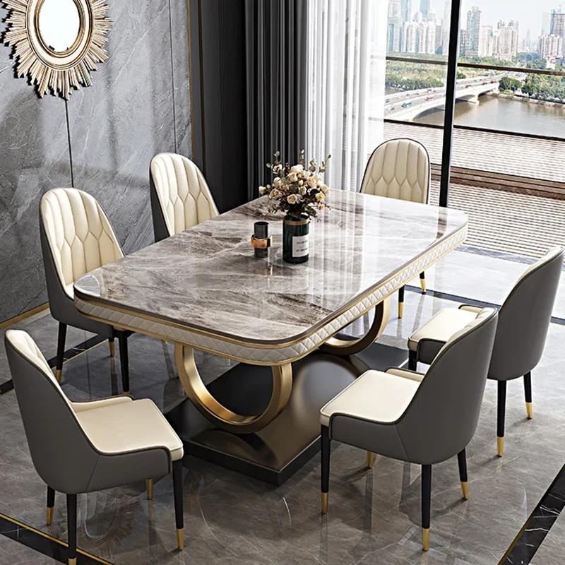 Home Furniture Dinner Table Luxury Nordic Dining Tables Design Room Kitchen Vintage Dinning Sets Comedor Living Restaurant