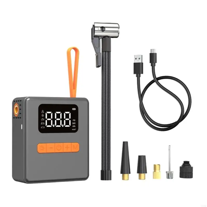 

2025 New Safety Night Use Inflator Build in Light Digital Readout FasT for Tire Portable