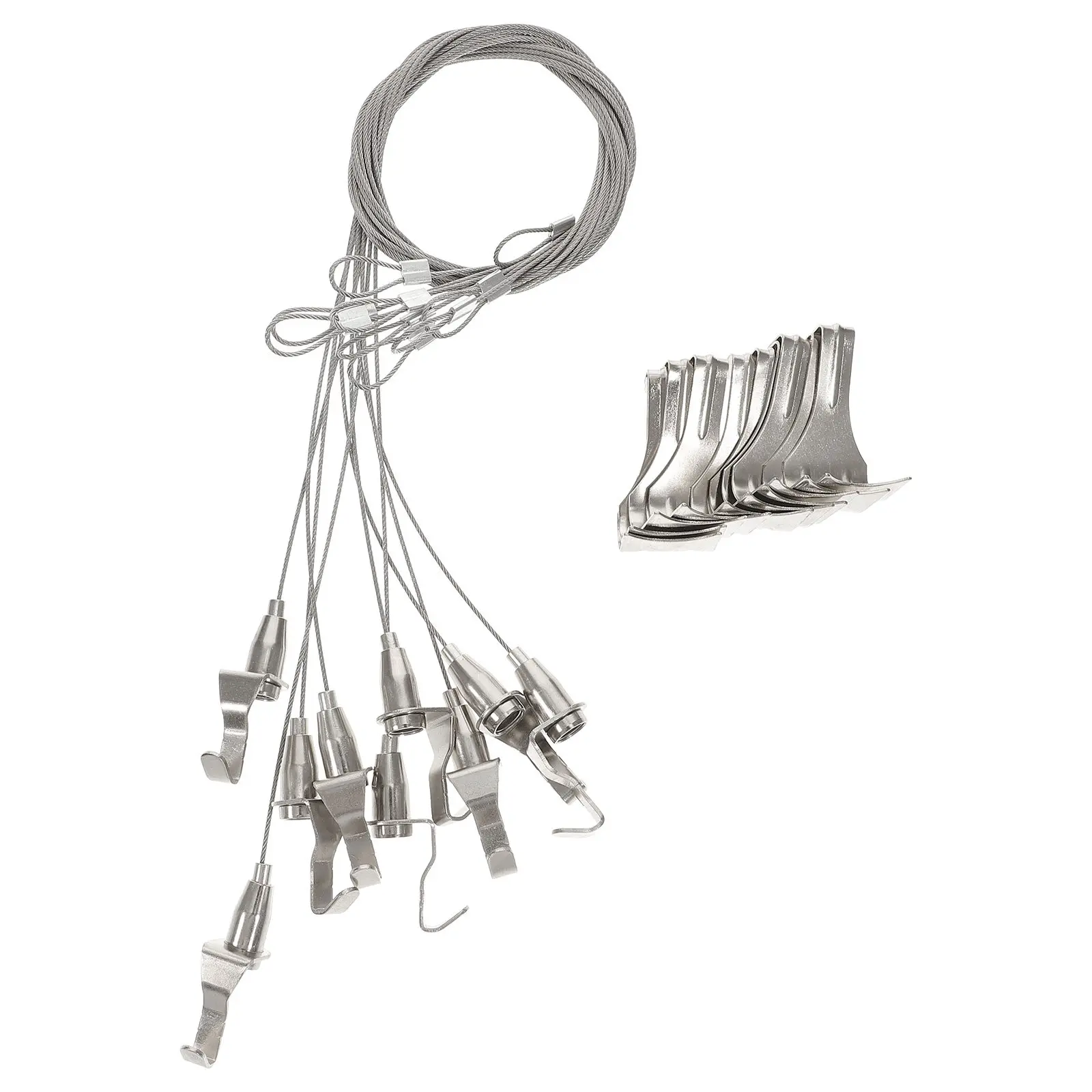 10Pcs Picture Hanging Wire Heavy Duty Adjustable Cable Loop Ends Mirror Hanging Wire for Frames Canvases Artwork Wall Display