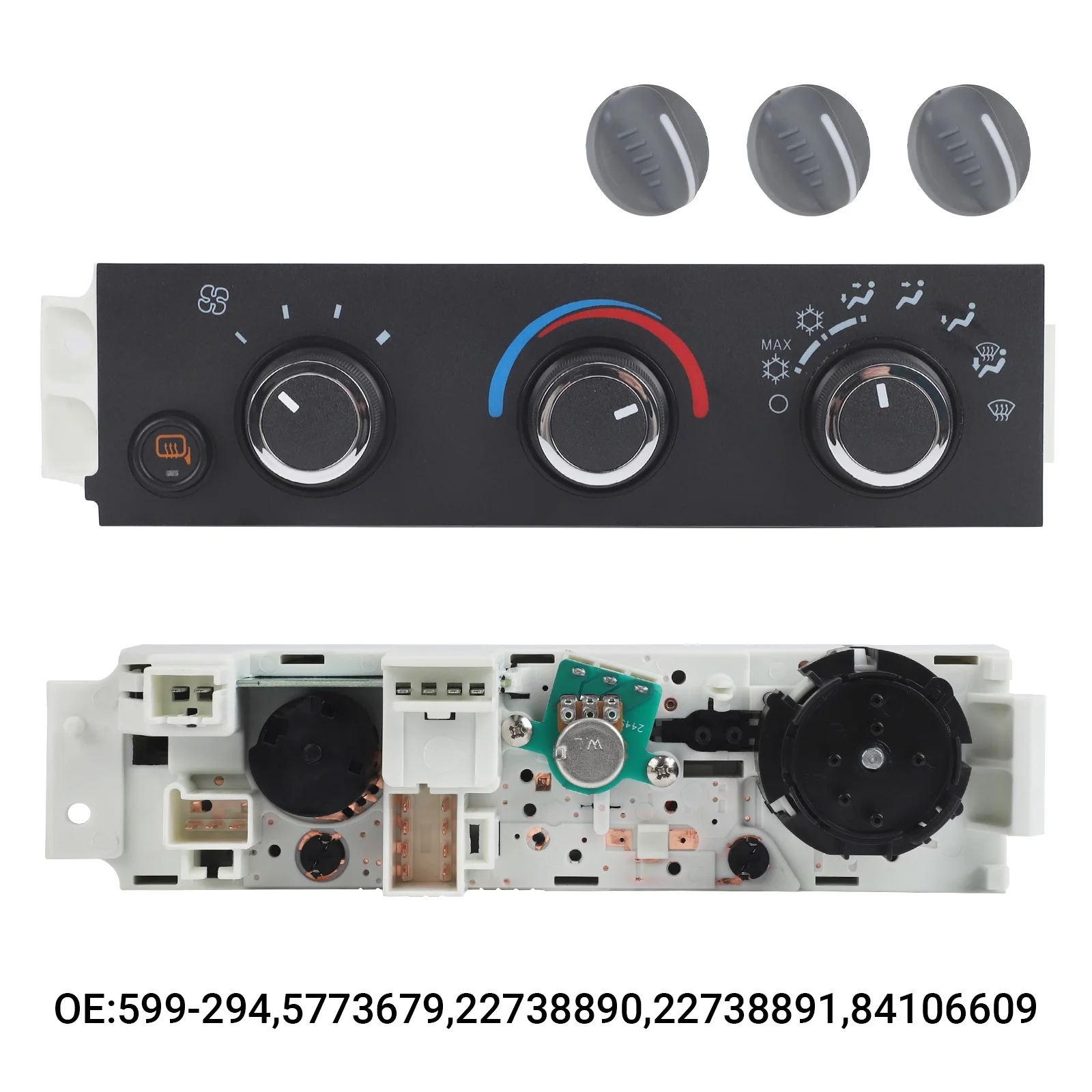 

OE 22738890 599-294 Air Conditioning Panel Control Switch For Chevrolet Express Cargo Parsajeros GMC Savana 2500 3500 4500