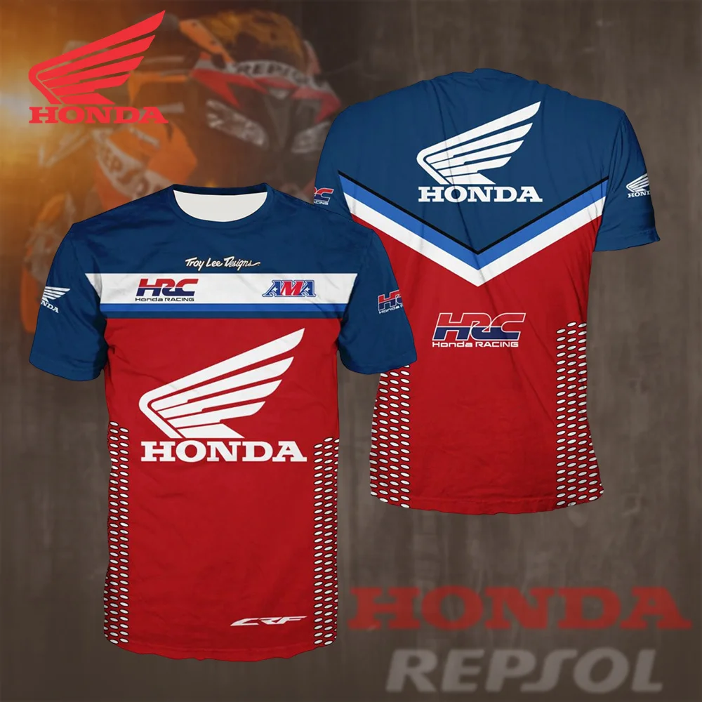 

2025 Hot Sale Honda HRC Team Motorcycle Enthusiast Racing Suit, Summer Men's Breathable Sweat-Absorbing Cycling Sports Top