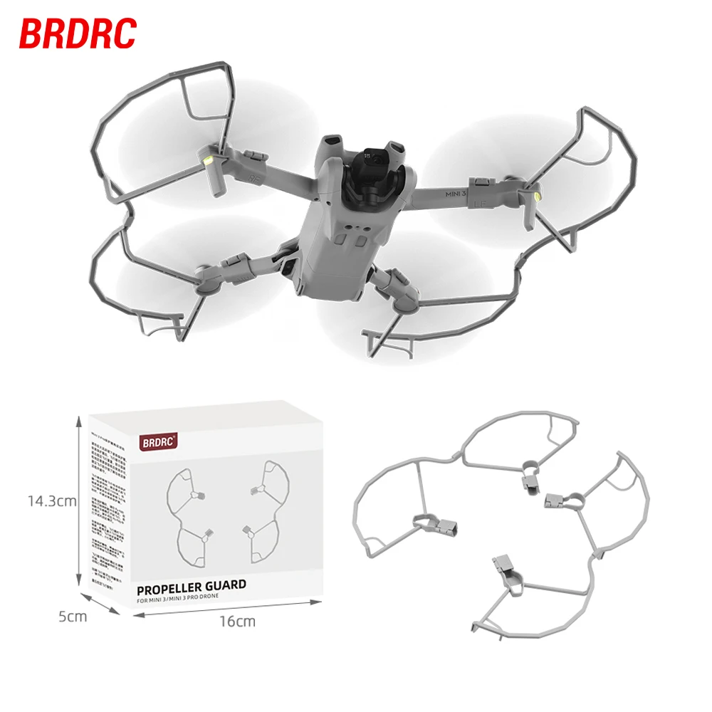 واقي المروحة لـ DJI Mini 3/3 Pro تصميم خفيف الوزن حامي الجناح الدائري مروحة الغطاء الواقي المضادة للتصادم ملحقات الطائرة بدون طيار