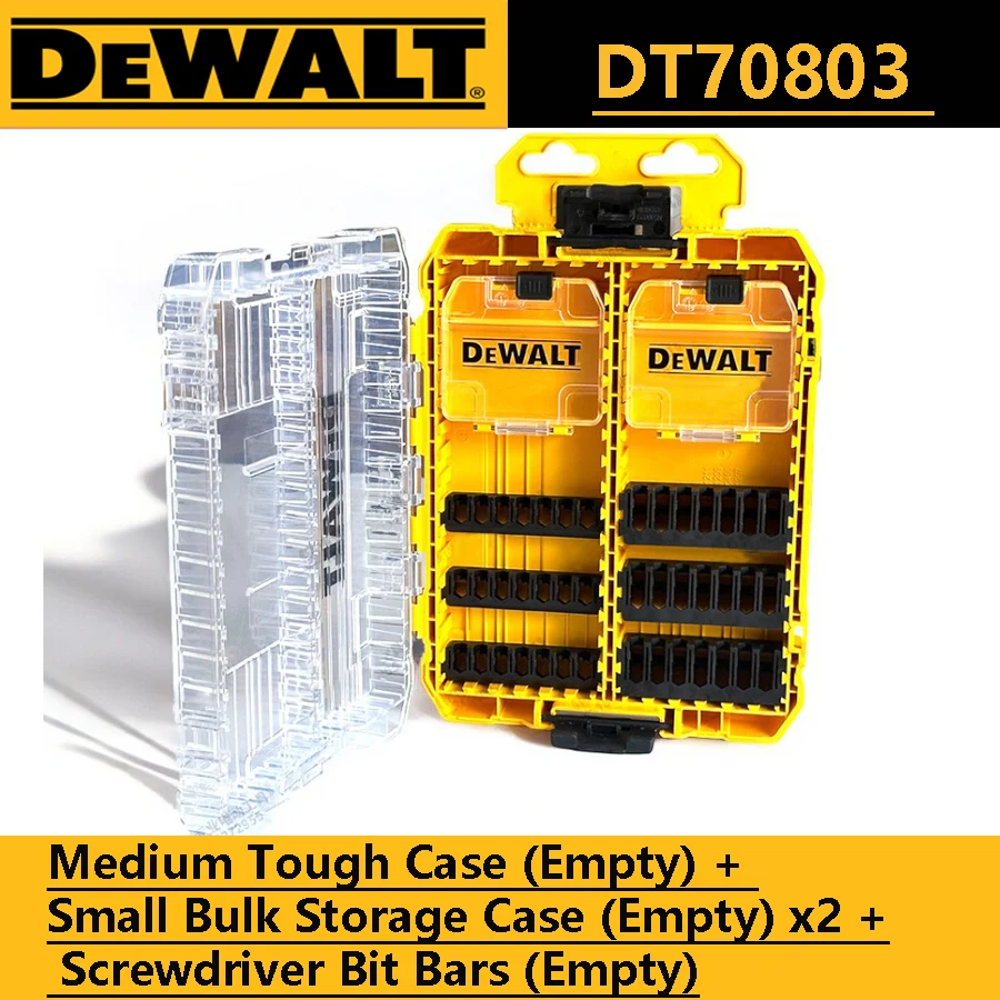 DEWALT DT70803 Medium Tough Case Storage Case Screwdriver Bit Bars Multifunctional Tool Box High Hardness Storage Box