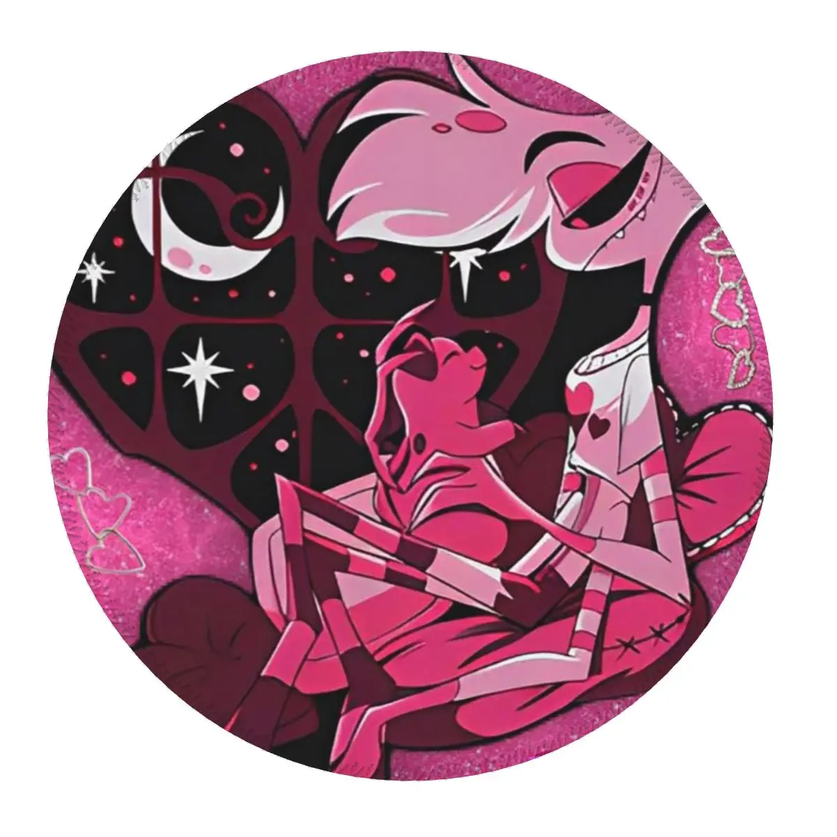 

Круглый коврик для мыши Angel Dust Hazbins, коврик для клавиатуры и мыши, игровой коврик для ноутбука, коврик для офисного стола