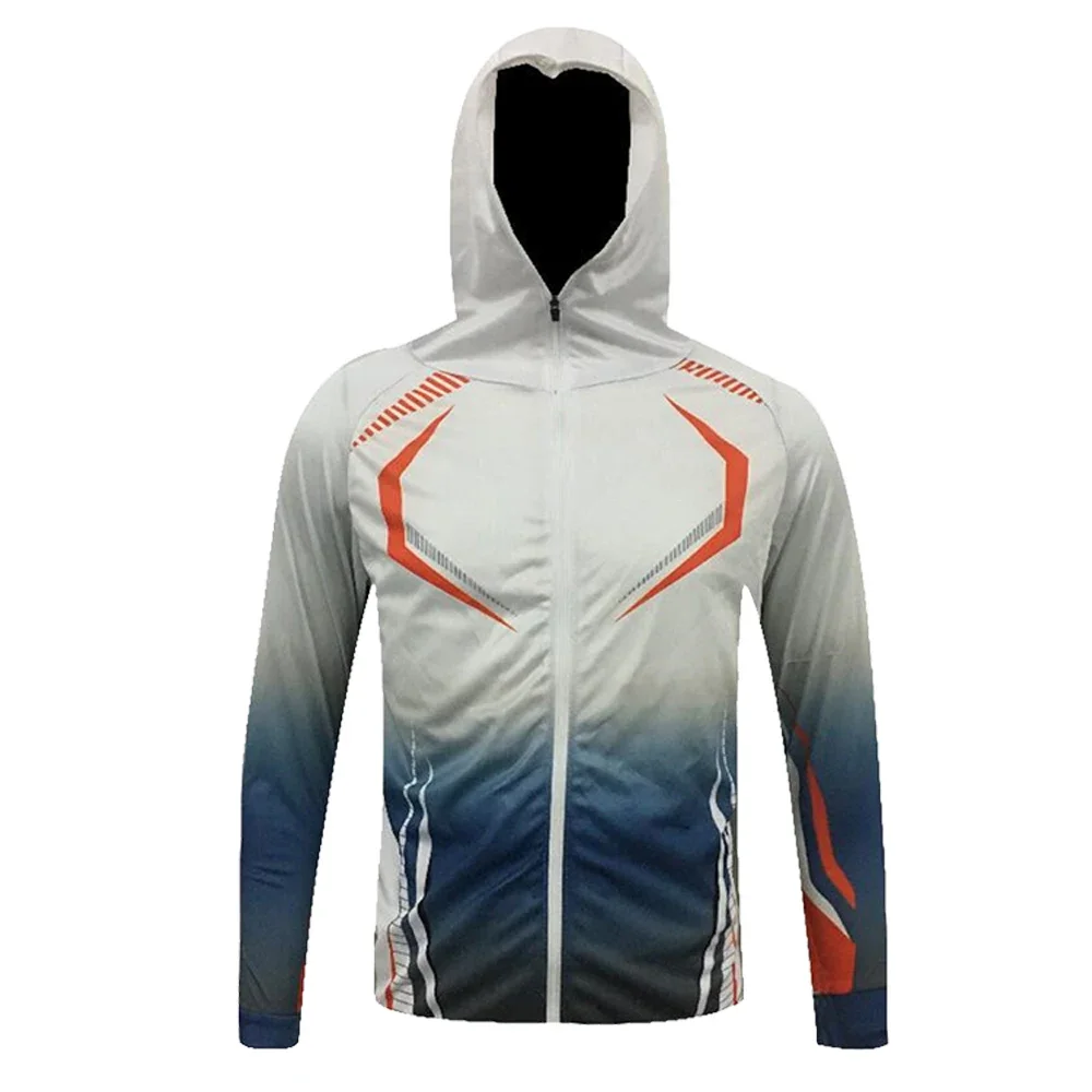 Men’s UPF 50+ full Zip Fishing Hoodie Sunscreen clothing Shirt Quick Dry Performance Long Sleeve Sun Protection Fishing jacket