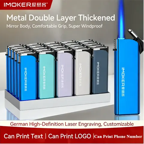 50 Pieces New Durable Metal Windproof Lighters Double Layer Thickened Inflatable Explosion-proof Wholesale