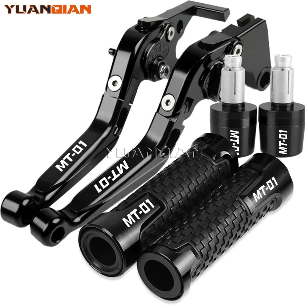 

Motorcycle Accessories Brake Clutch Levers Handle Handlebar grips ends For yamaha MT 01 MT-01 MT01 2009 2005 2006 2007 2008 2004