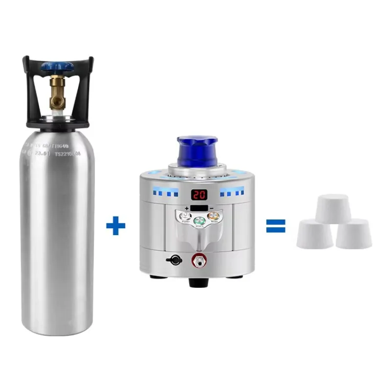 Dry Ice Maker Machine 10s Fast Chilling Produce Food Grade Dry Ice Blocks Improve Catering Serving Efficiency For Restaurant Bar