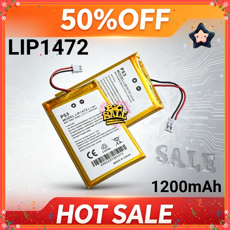 

10 Pcs/6 Pcs LIP1472 1200mAh Replacement Battery for Sony Playstation 3 PS3 Dualshock 3 Wireless Controller CECHZC2U CECHZC2E
