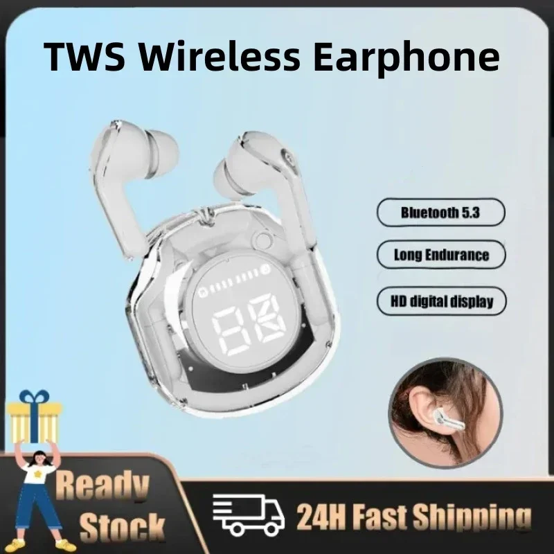 TWS Wireless Earphone Bluetooth 5.3 Headphones Sport Gaming Headsets Noise Reduction Earbuds Bass Touch Control for Smartphone