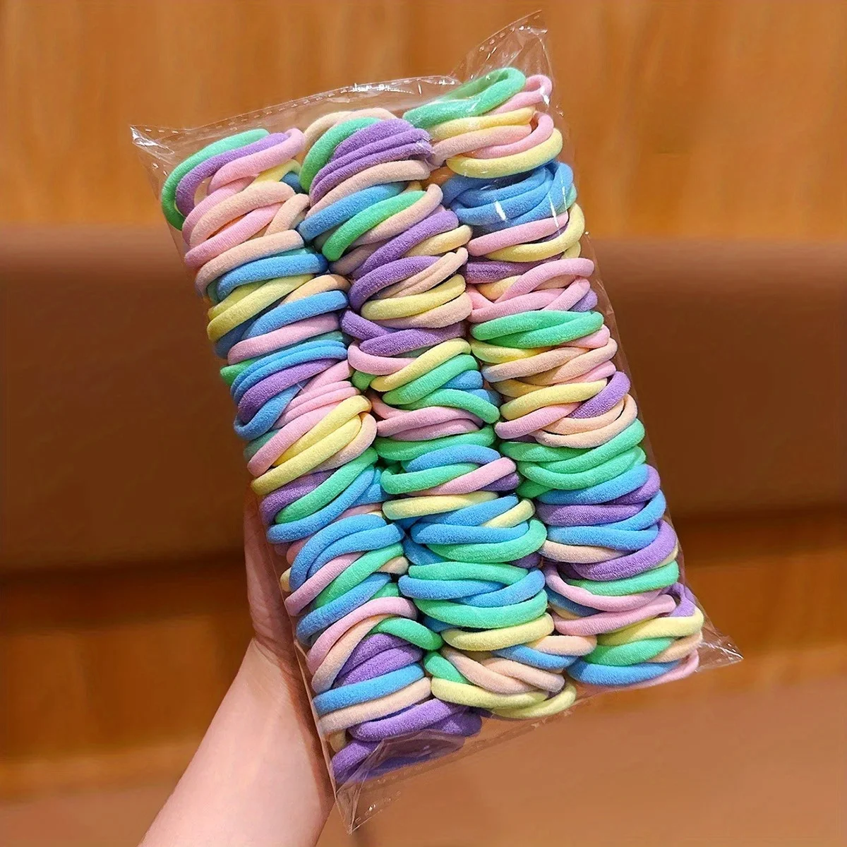 200-Piece Set of Colorful Basic Elastic Hair Ties, Suitable for Daily Use, Basic Hair Accessories for Women, Ponytail Hair Bands, Fashionable Hair Accessories for Women, Suitable for Gift Giving, as Giveaways, Etc.
