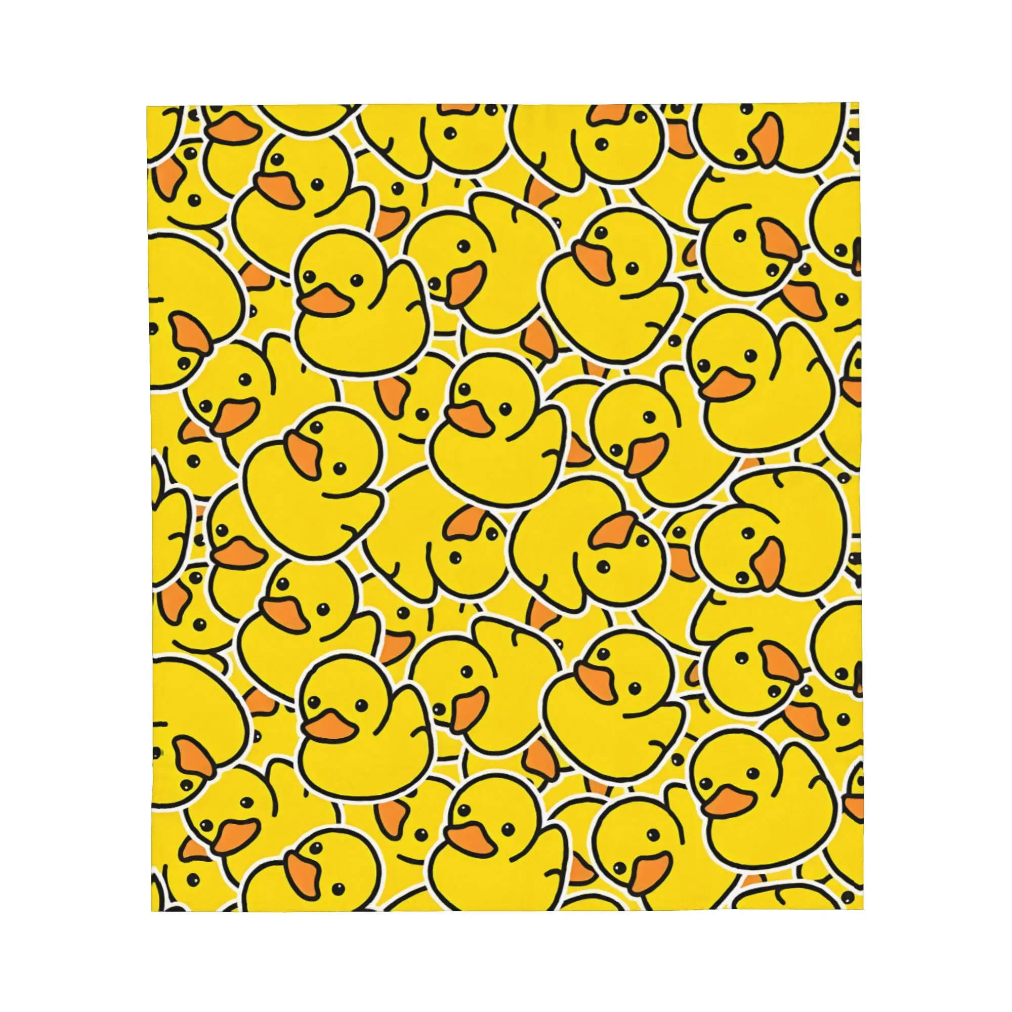 1PC Yellow  Rubber Duck Winter Blankets for Adults Bedding Home Interior Sofa Knee