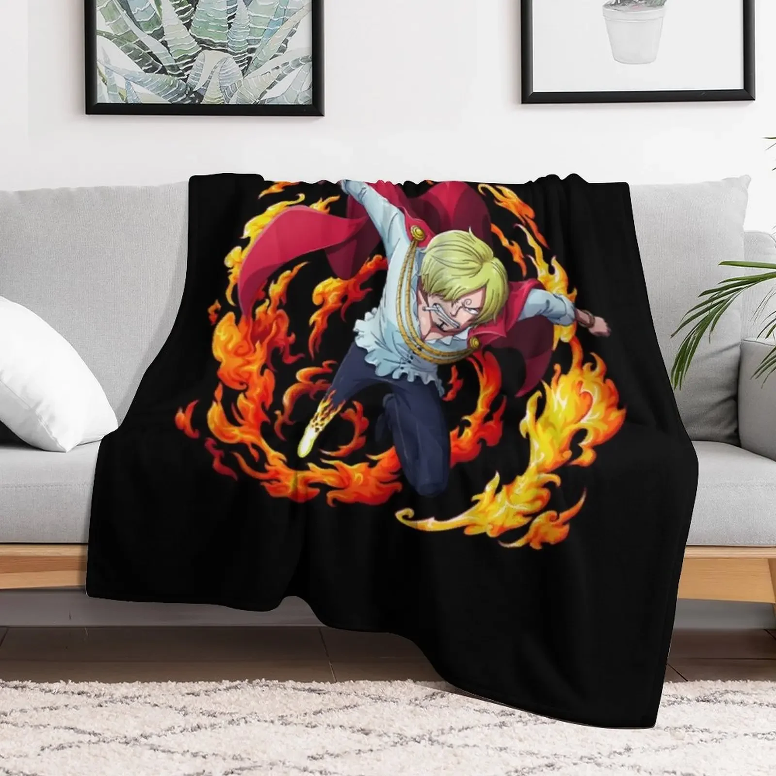 Sanji- Tshirt Throw Blanket Flannel Flannel Fabric wednesday Blankets