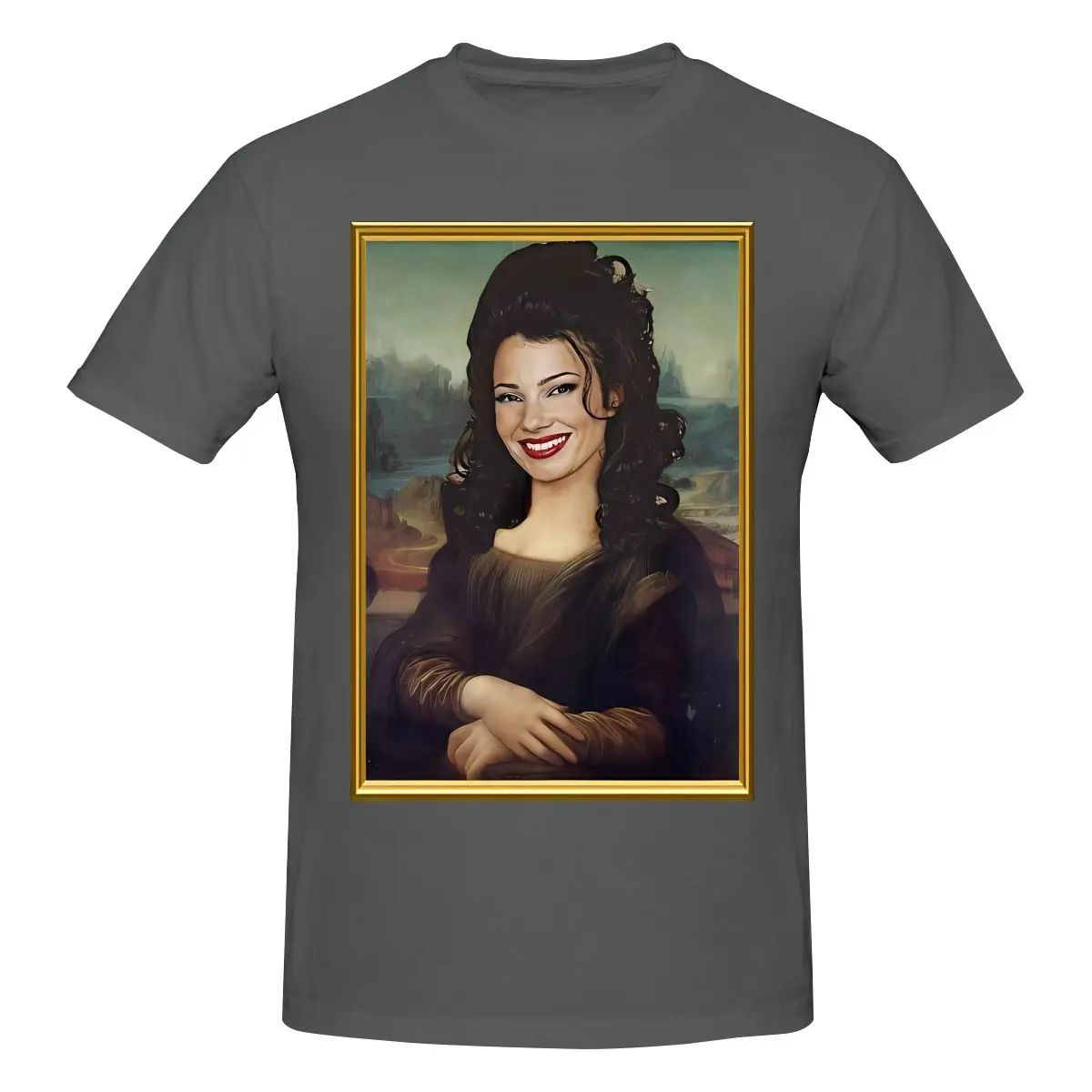 Funny The Nanny Mona Lisa Men's T-shirt Printed Tops are loose and slim fit Women's T-shirts