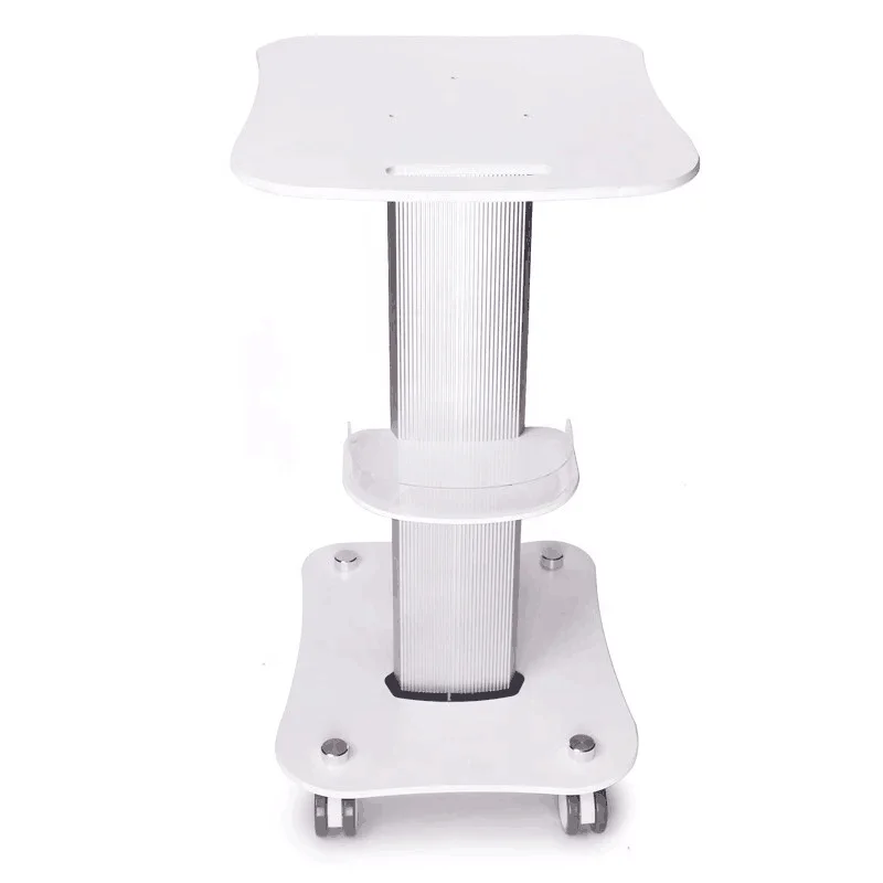 New Arrival 4 Wheels White Standing Trolley Beauty Machine Trolley For Salon Use