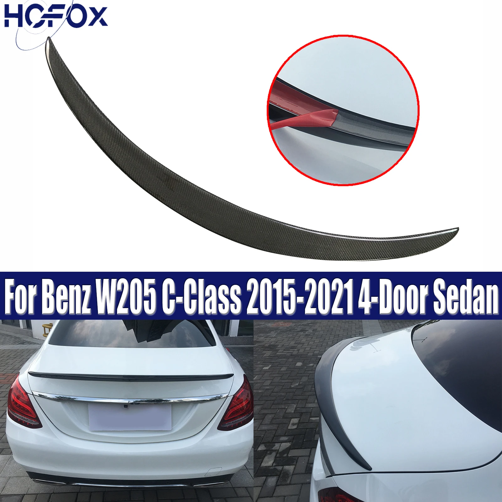 

Rear Trunk Spoilers Tail Wing Spoiler Tuning Accessories Decoration For Mercedes-Benz W205 C-Class 2015-2021 4-Door Sedan