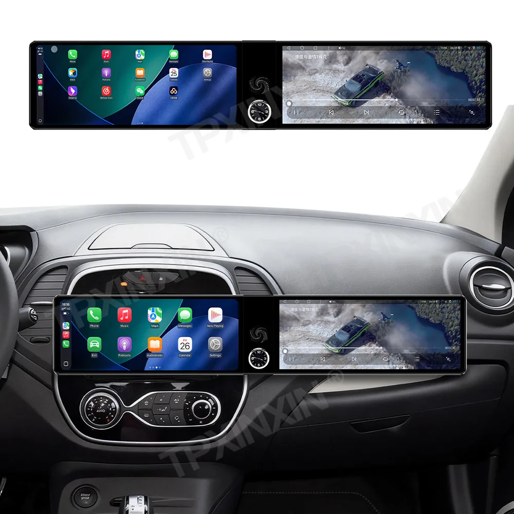 

Android Auto Carplay For Renault Captur 2016-2018 Stereo Multimedia Player Car Radio Audio 24.6" Dual Screen GPS Navi Head Unit