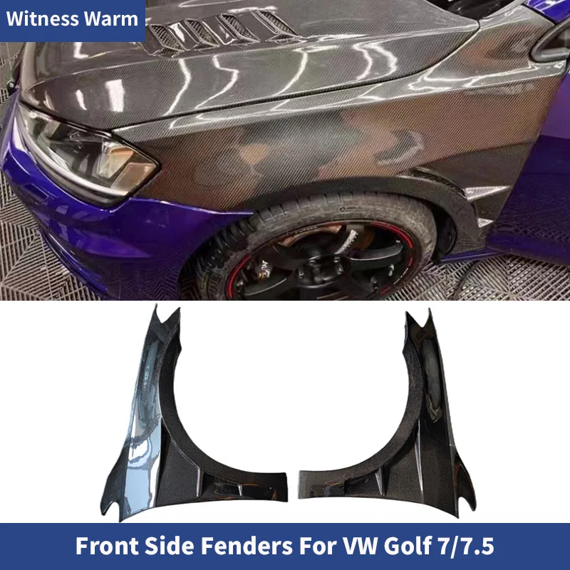Untuk VW Golf 7 MK7 serat karbon spatbor samping spatbor pemangkas Golf 7.5 body kit 2014-2020