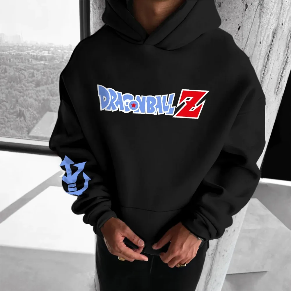 Мужской свитер с капюшоном Dragon Ball Son Goku, японское аниме, весенне-осенняя детская одежда с длинными рукавами для мальчиков, одежда оверсайз для родителей и детей