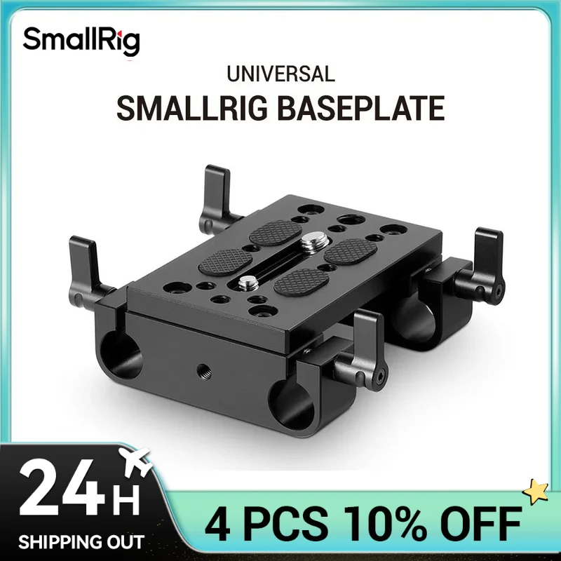 SmallRig Camera Mounting Plate Tripod Mounting Plate with 15mm Rod Clamp Railblock for Rod Support / Dslr Rig Cage-1775