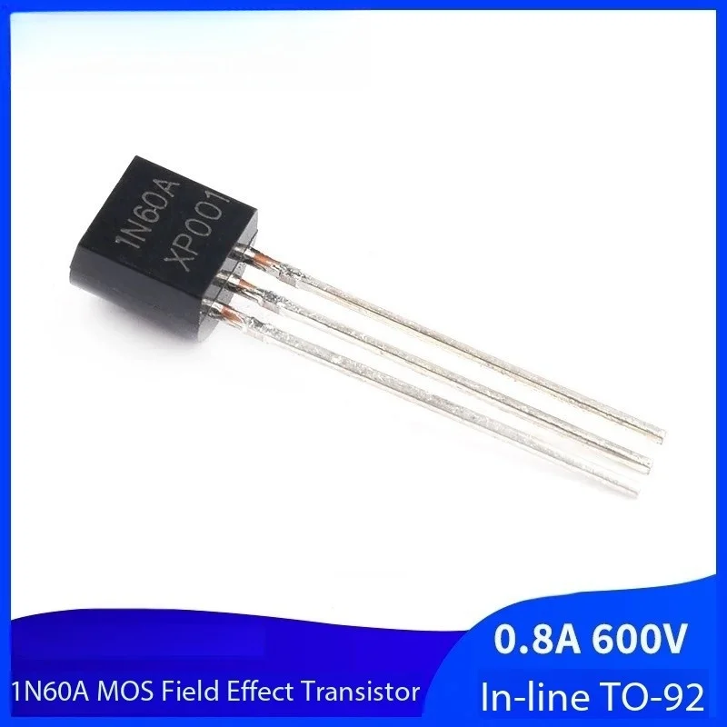 5PCS 1N60A 0.8A 600V CS1N60A1H In-line TO-92 MOS Tube N-Channel MOSFET