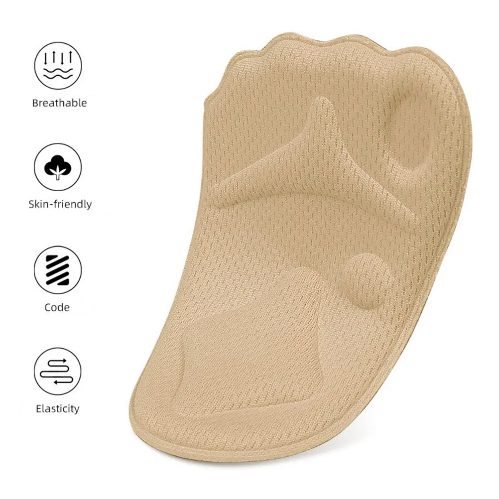 

4 Pairs Foot Cushion Pads Sponge Forefoot Cushions Anti Skid Insoles High Heels Pain Relief Gel Toe Protectors Shoe Adhesive
