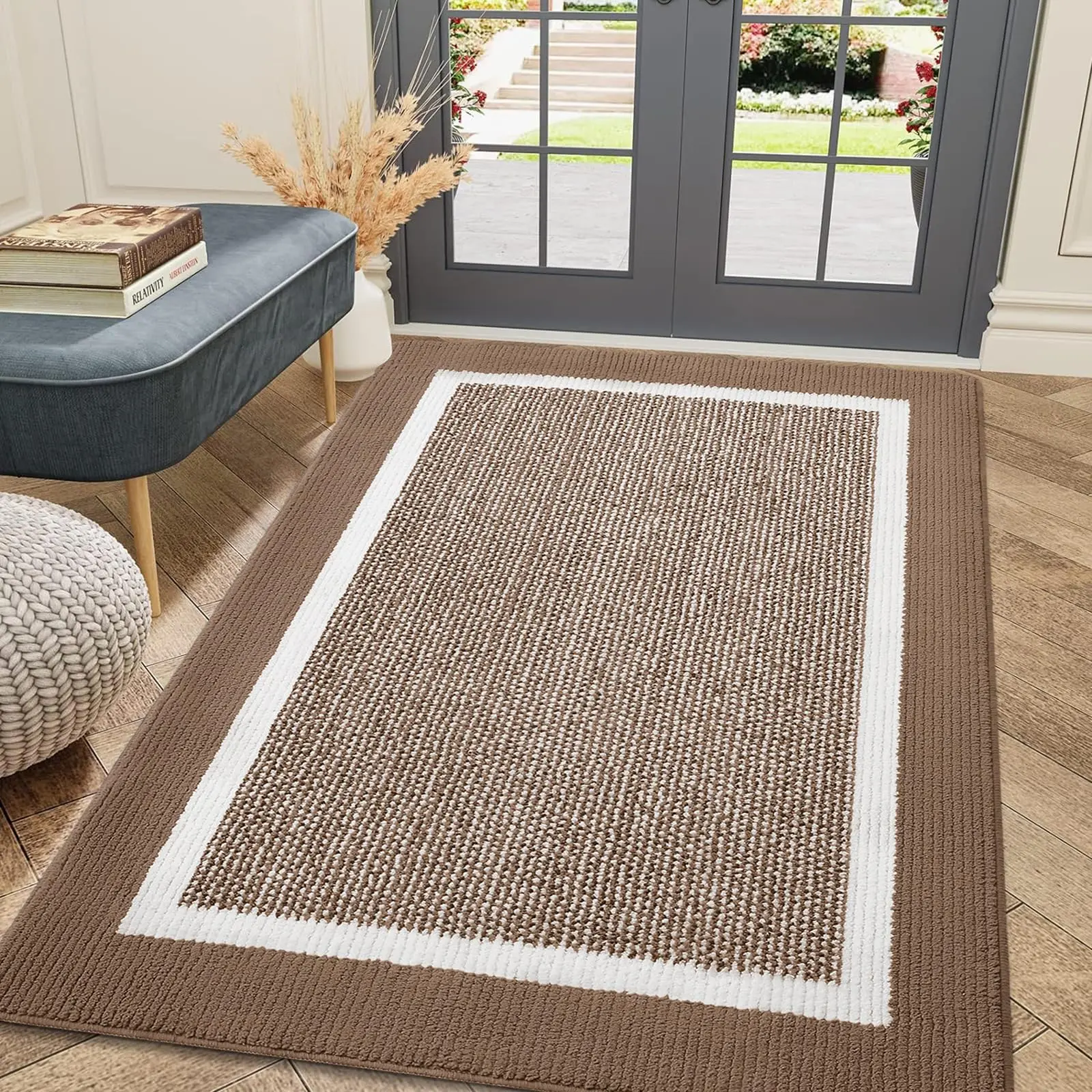 

HAPIAHPPY New Door Mat Indoor Door Mat Home Non-Slip Absorbent Resist Dirt Door Mat Kitchen Durable Waterproof Inside Floor Mats