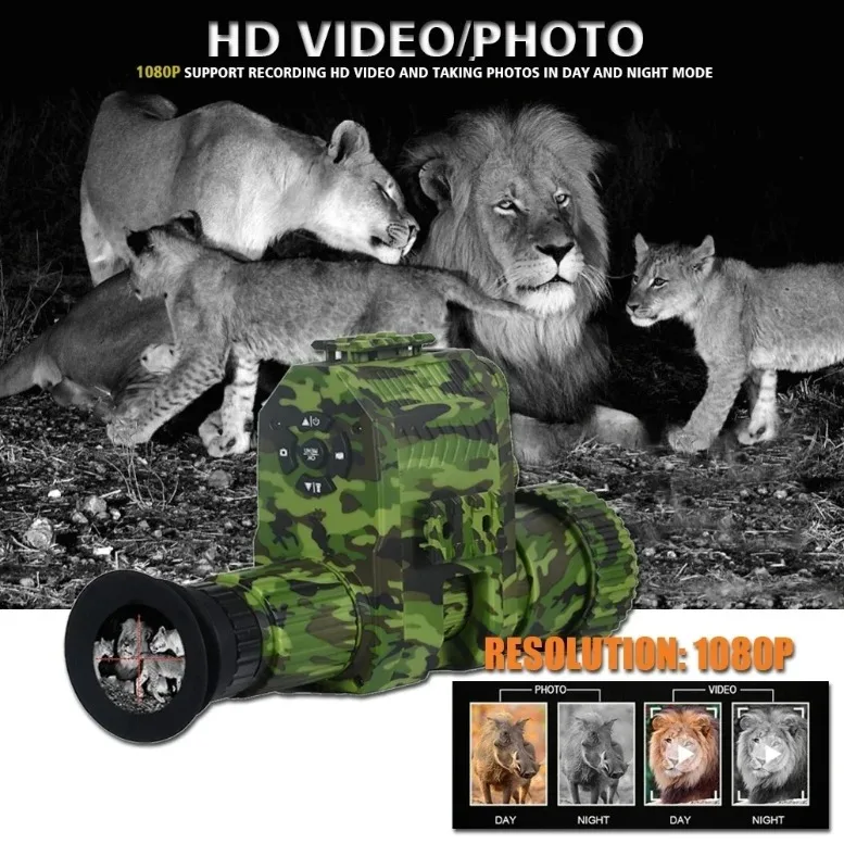 Megaorei NK007 Plus Nachtsichtgerät 850 nm Laser Infrarot Zielfernrohr Jagdkamera HD 1080P Video Fotoaufzeichnung Teleskop