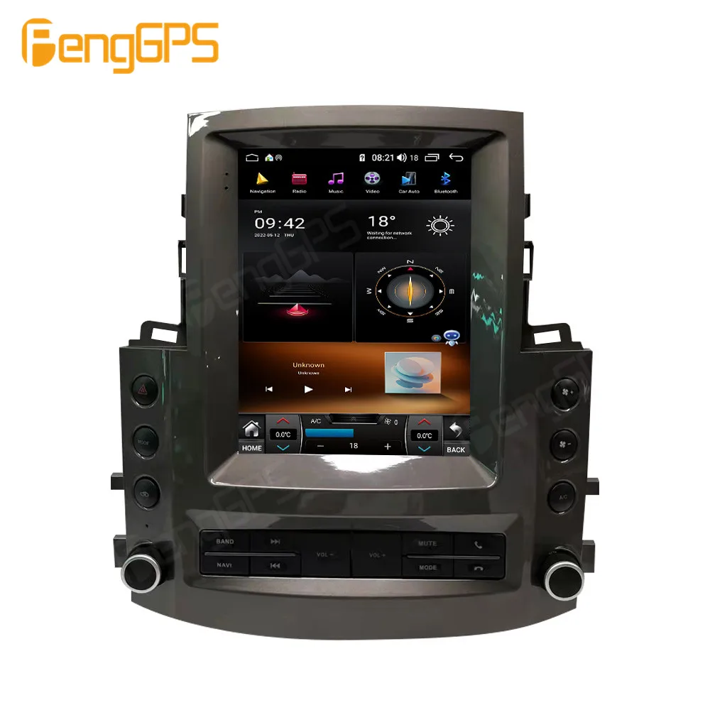 13.6'' Android 13 Car Radio GPS Navigation for Lexus LX570  2009-2013 vertical Panel Apple Carplay Multimedia Player wifi 4G DSP