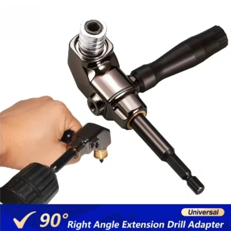 

Right Angle Drill Attachment 90 Degree Screwdriver Bit Extension Holder Power Tool Drive Electric Driver Accessories