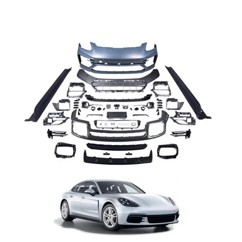 

Revise Factory Sales Paramera 971 Turbo S Style Front Bumper Assembly DRL Rear Lip Side Skirt Body Kit For 2017-2023