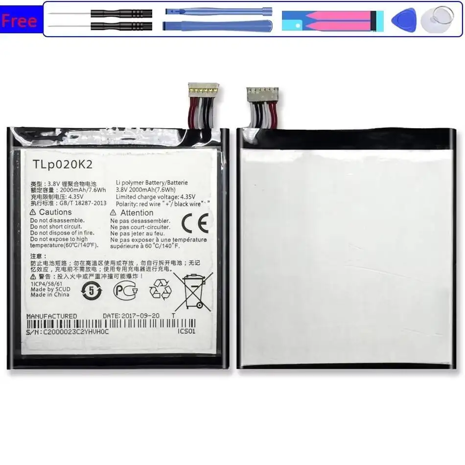 

TLP020K2 Tlp020kj 2000 мАч аккумулятор мобильного телефона для Alcatel One Touch 6039H 6039Y 6039K Idol 3 4,7 дюйма надежное питание