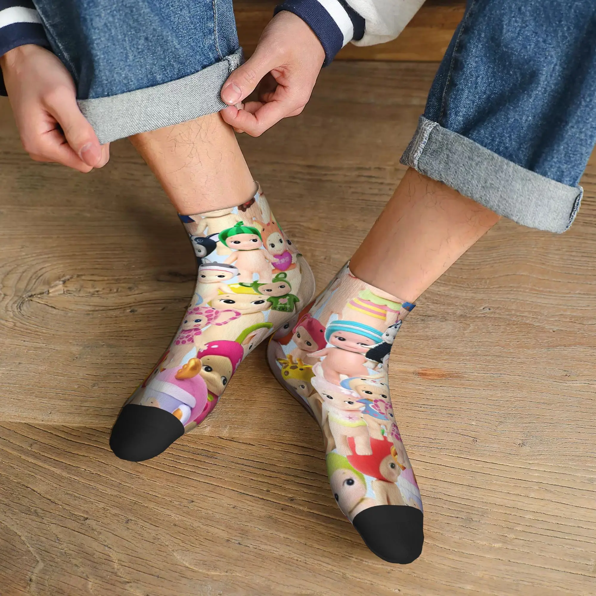 

All Seasons Cute Sonny Angel Socks Harajuku Super Soft Crew Socks Casual Stockings for Men Women Gifts