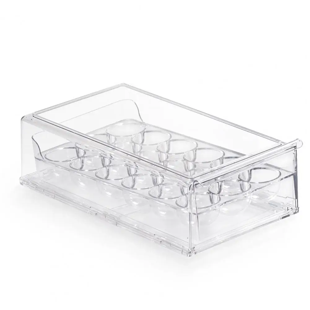 

Transparent Egg Box Capacity Egg Storage Box 36 Eggs Two-tier Drawer Design Organizer Transparent Refrigerator Egg Rack