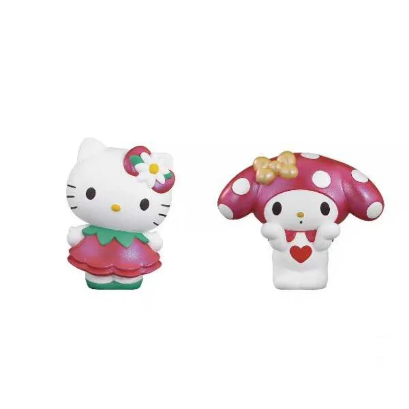 ของแท้ชุดตัวละคร Sanrio เพื่อน V3 กล่องตาบอด Hangyodon Hello Kitty My Melody ตกแต่งตาราง Figurine ของขวัญของเล่นอินเทรนด์