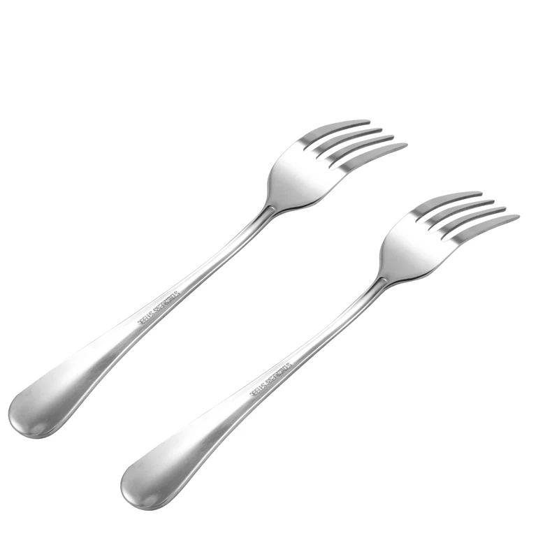 10 PCS Fork Table Stainless Steel Steak Fork Forks Cutlery Dinner Table, Fruit Salad, Steak-18.5cm Total Length