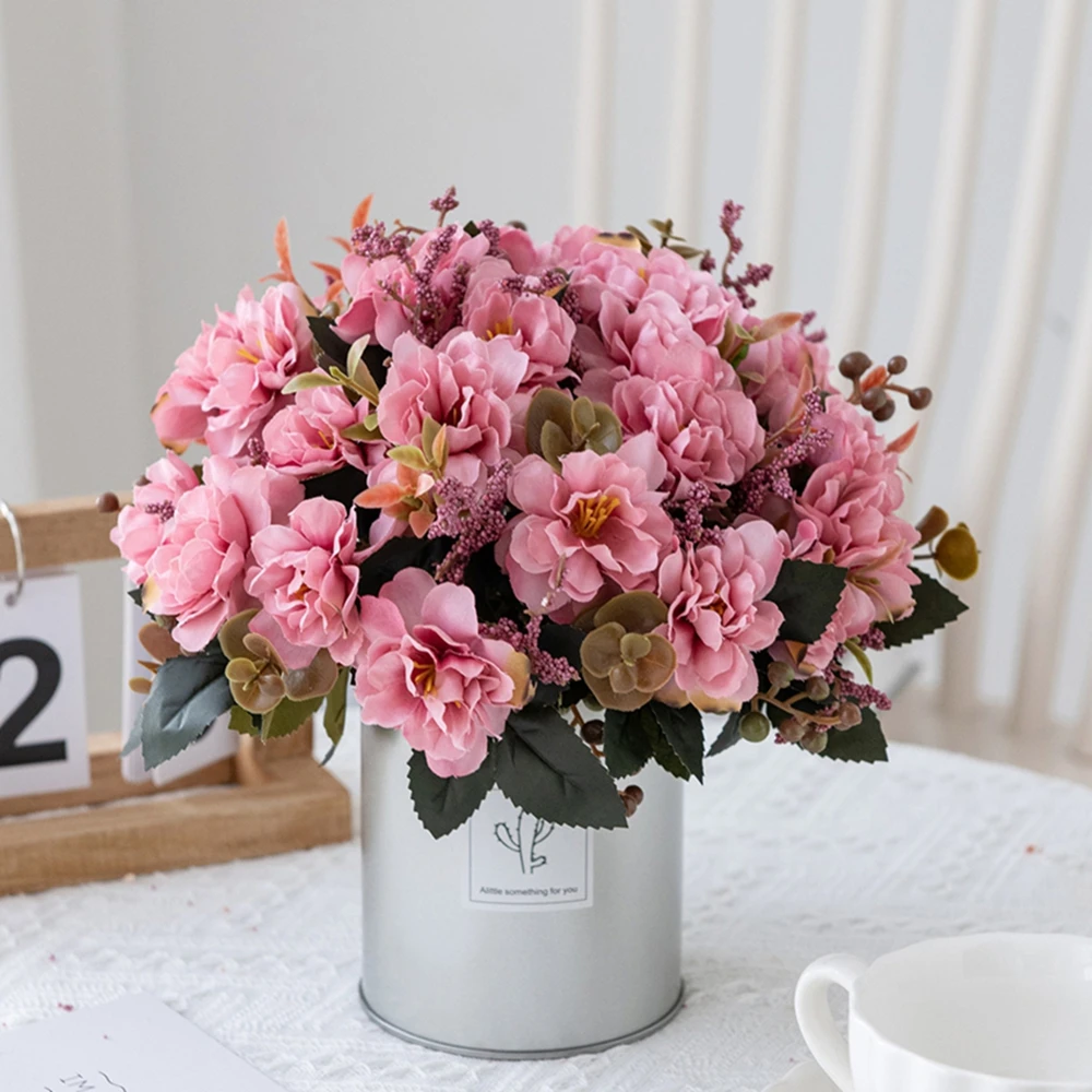 

1Pc Artificial Flowers Scrapbooking Silk Cherry Vase Home Room Outdoor Decor Wedding Yard Garden Bouquet Diy GiftFestival Wreath